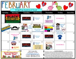 February Activities Calendar